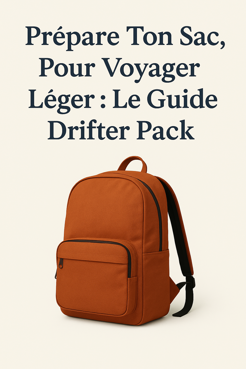 Sac de voyage léger pour homme — modèle Drifter Pack orange présenté dans un guide pour bien préparer son sac
