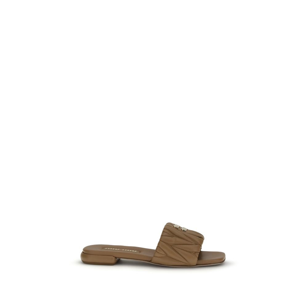 Beige Calf Leather Bos Taurus Sandals