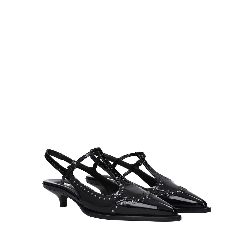 Miu Miu – Escarpins slingback en cuir verni