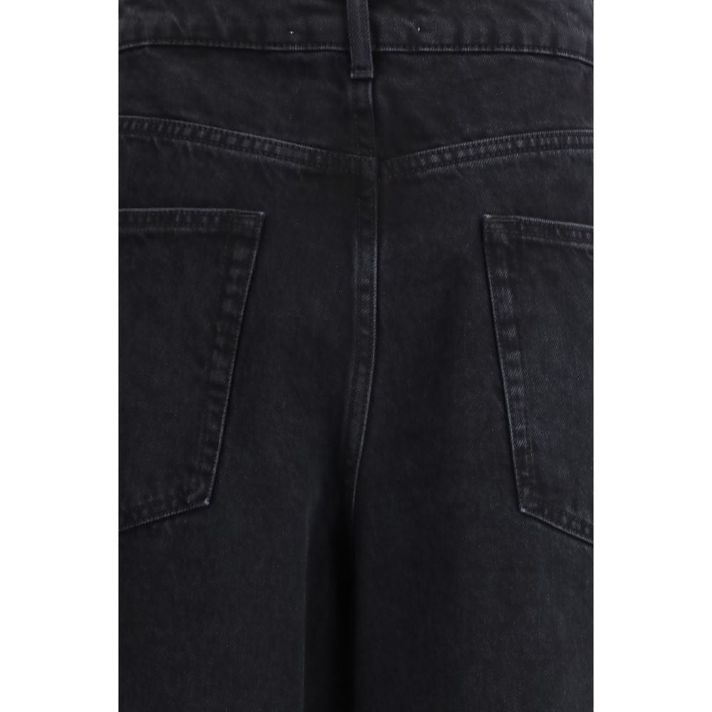 Róhe – Jean baggy en denim bleu mid-blue