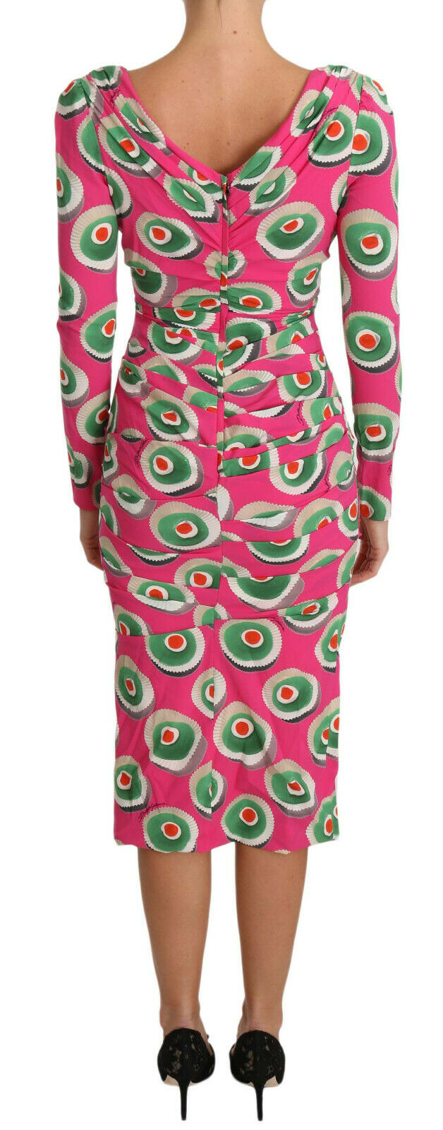 Pink Silk Cup Cake Sheath Stretch Dress
