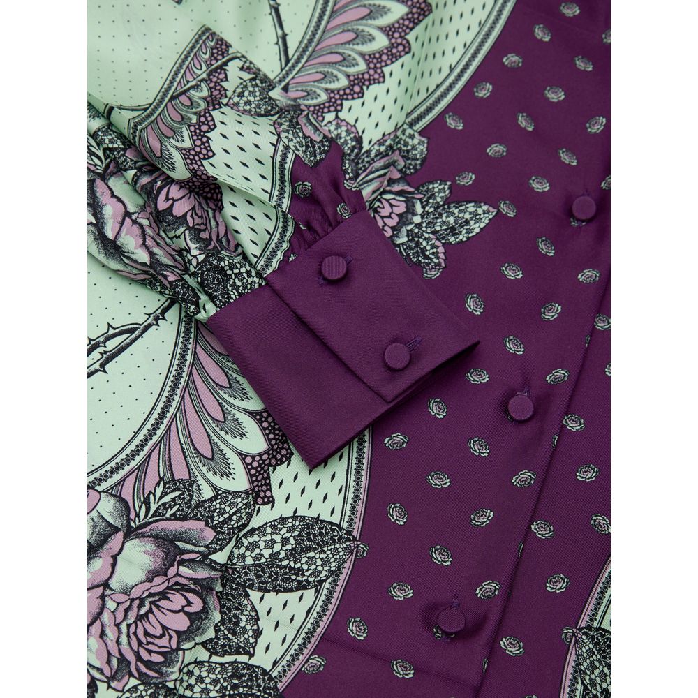 Green Silk Pattern Shirt