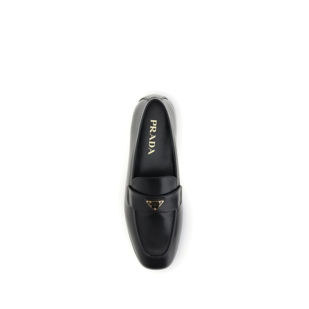Black Calf Leather Bos Taurus Slip-On Loafers