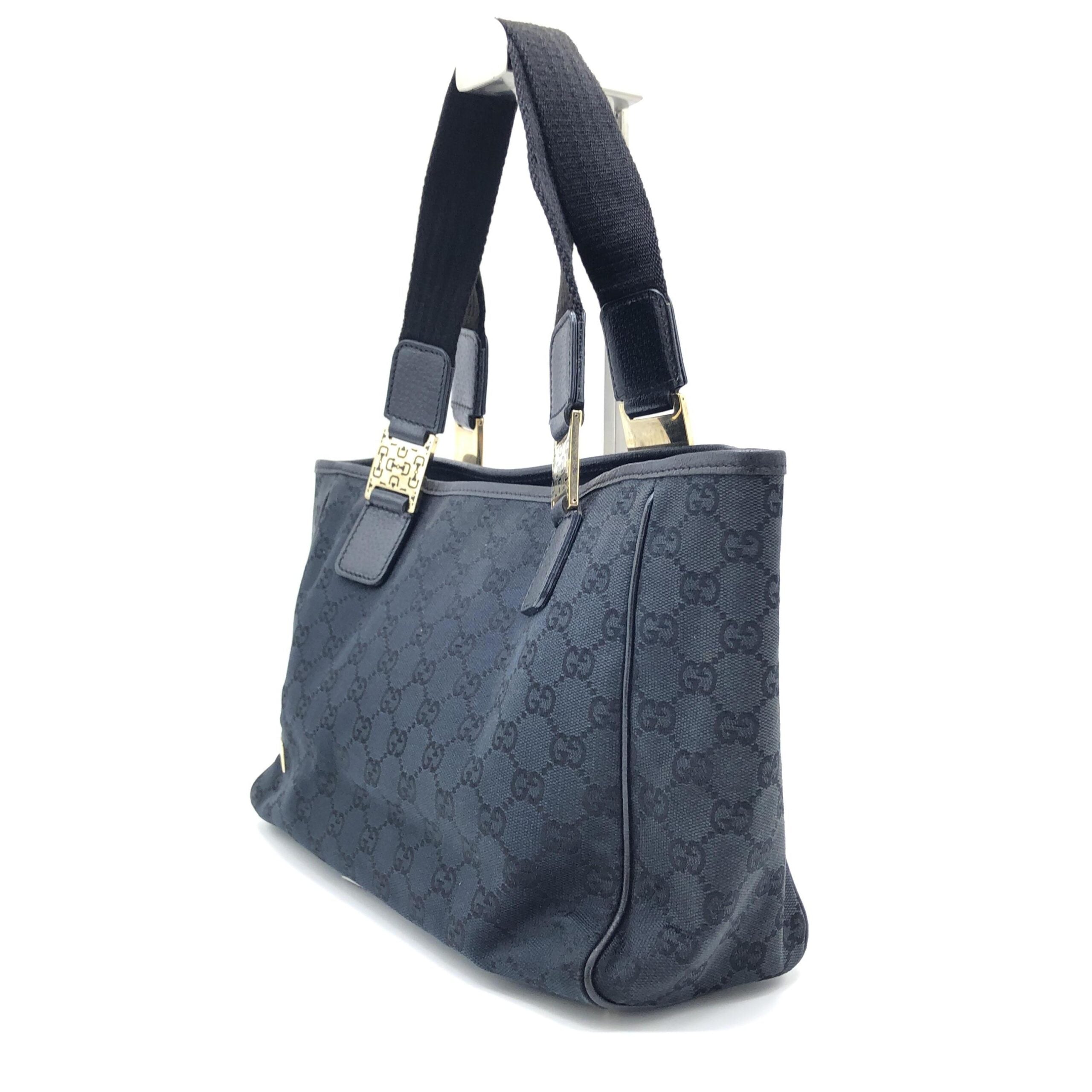 Black GG Canvas Tote Bag