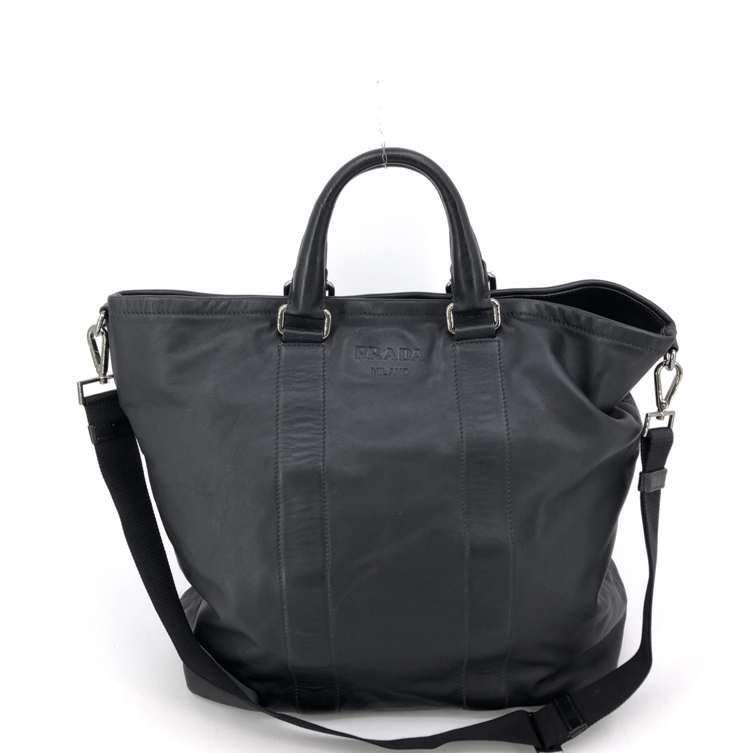 Soft Leather Tote With Shoulder Strap