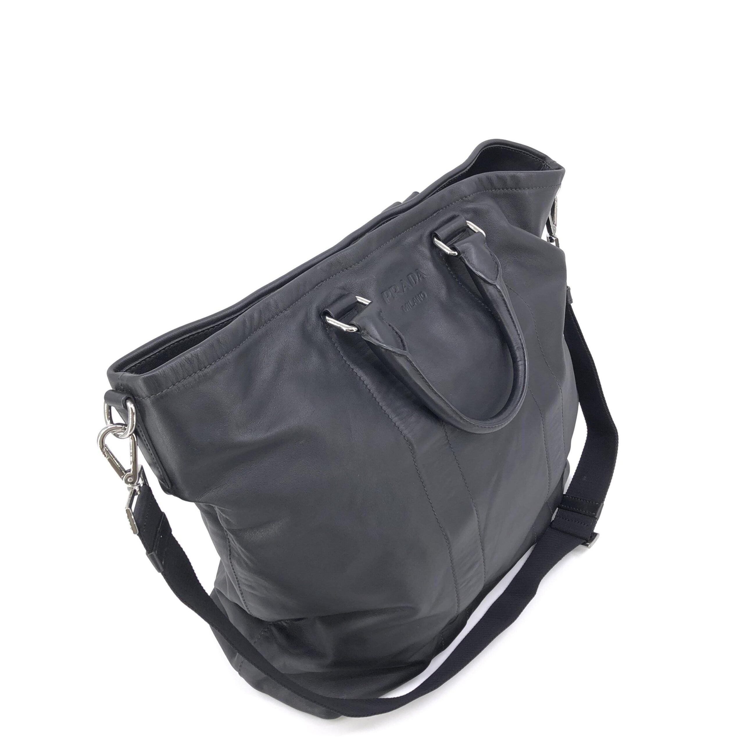 Soft Leather Tote With Shoulder Strap