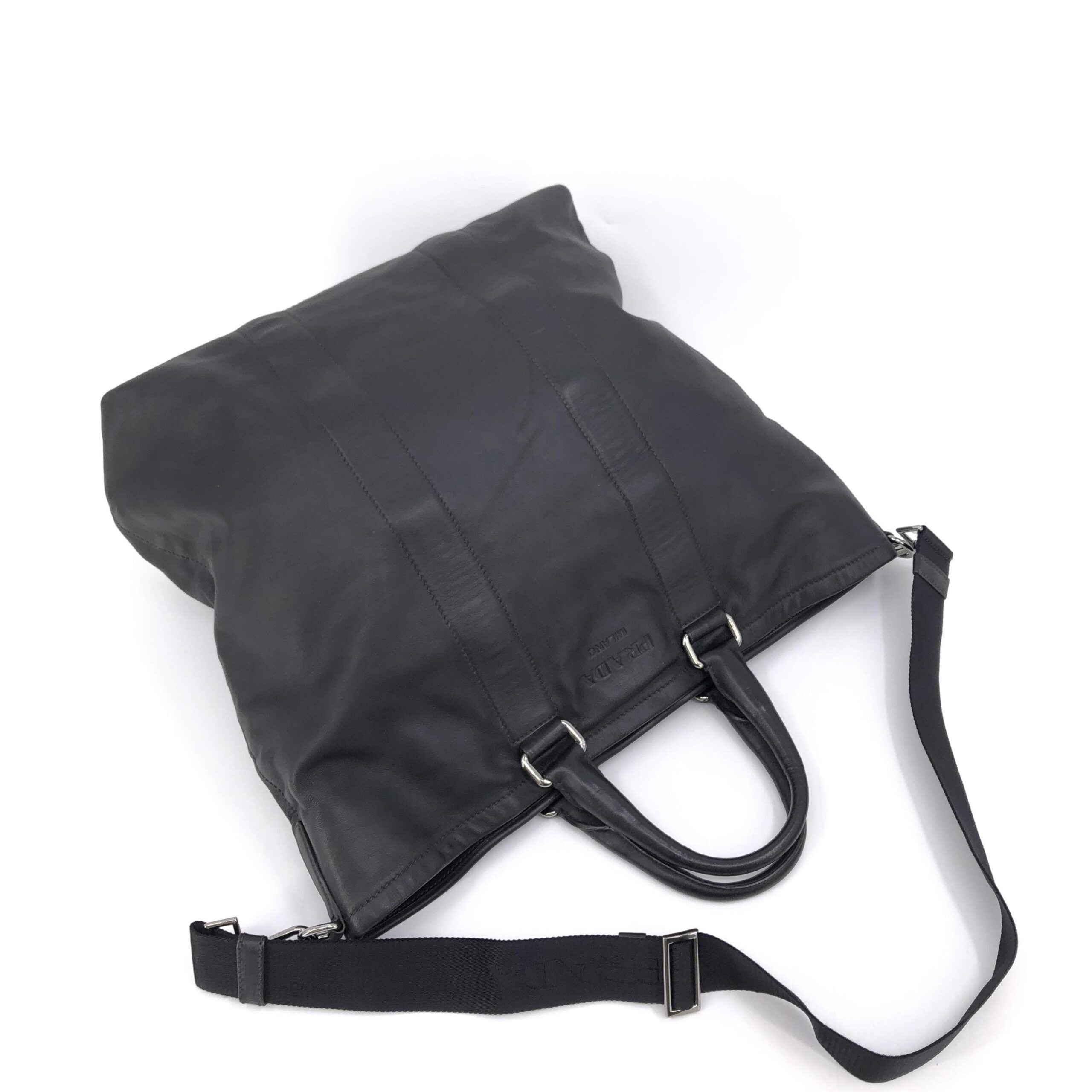 Soft Leather Tote With Shoulder Strap