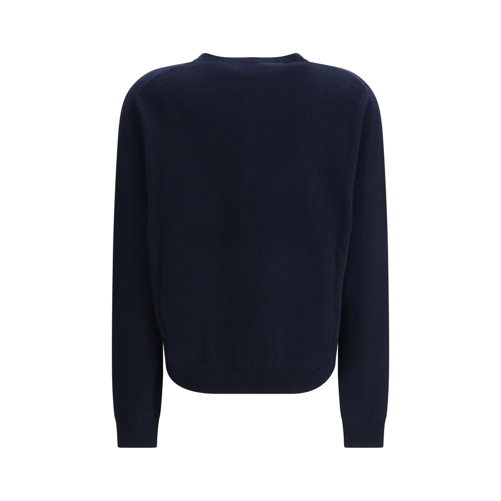 Miu Miu – Pull serafino en cachemire avec logo intarsia