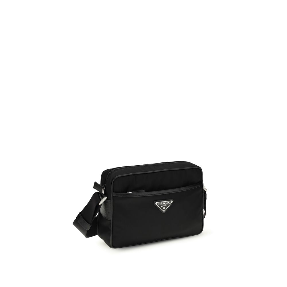 Black Recycled Polyamide Shoulder Bag