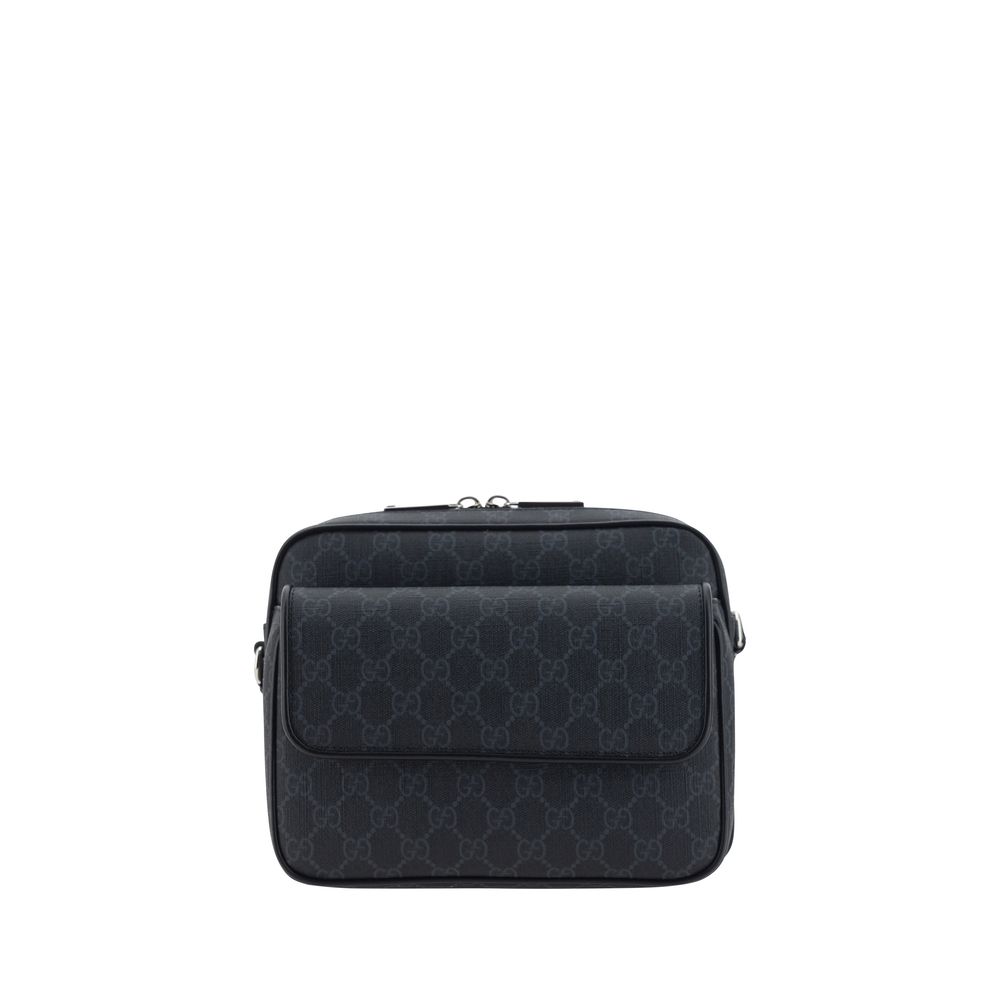 Gucci — Sac bandoulière gris en jacquard GG