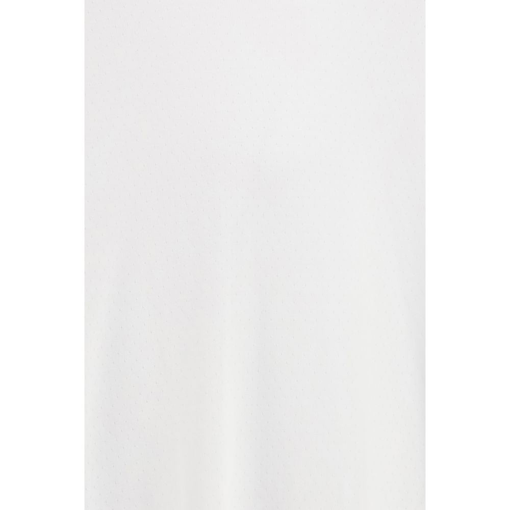 Tom Ford — T-shirt blanc perforé en coton avec col contrastant