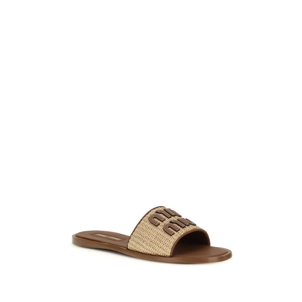 Beige Nylon Slippers