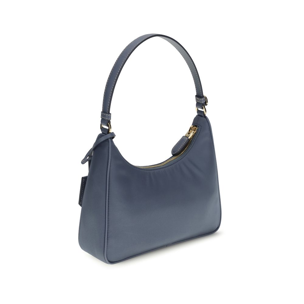 Blue Recycled Polyamide Shoulder Bag