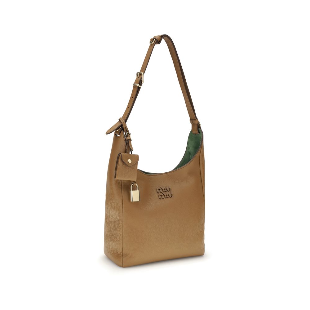 Miu Miu – Sac porté épaule en cuir grainé