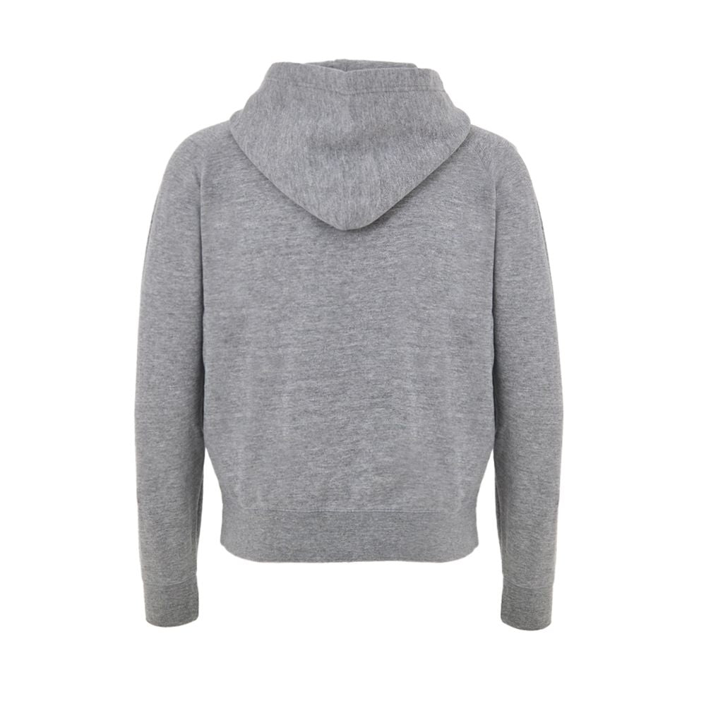 Tom Ford — Hoodie gris demi-zip en coton mélangé