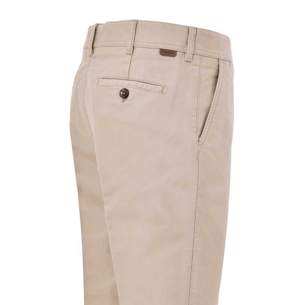 Tom Ford — Pantalon chino beige en coton
