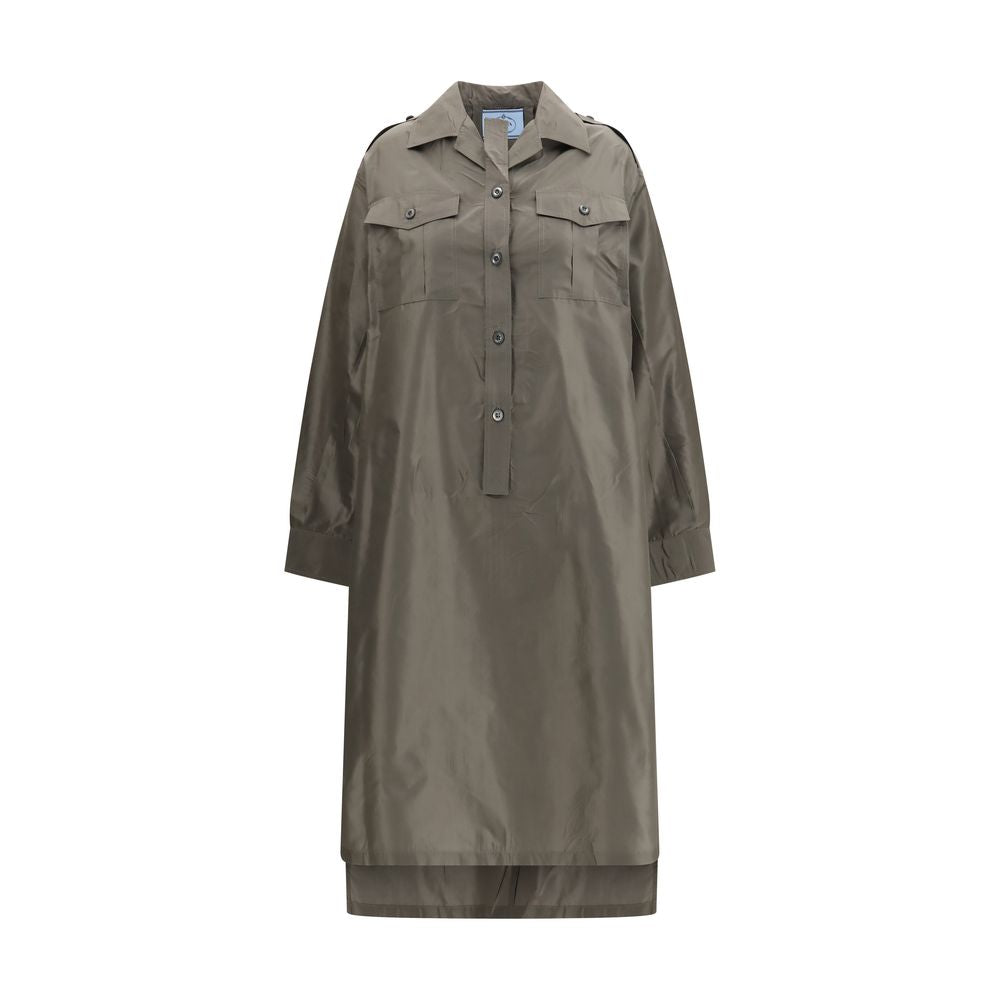 Prada — Robe casual bicolore en soie