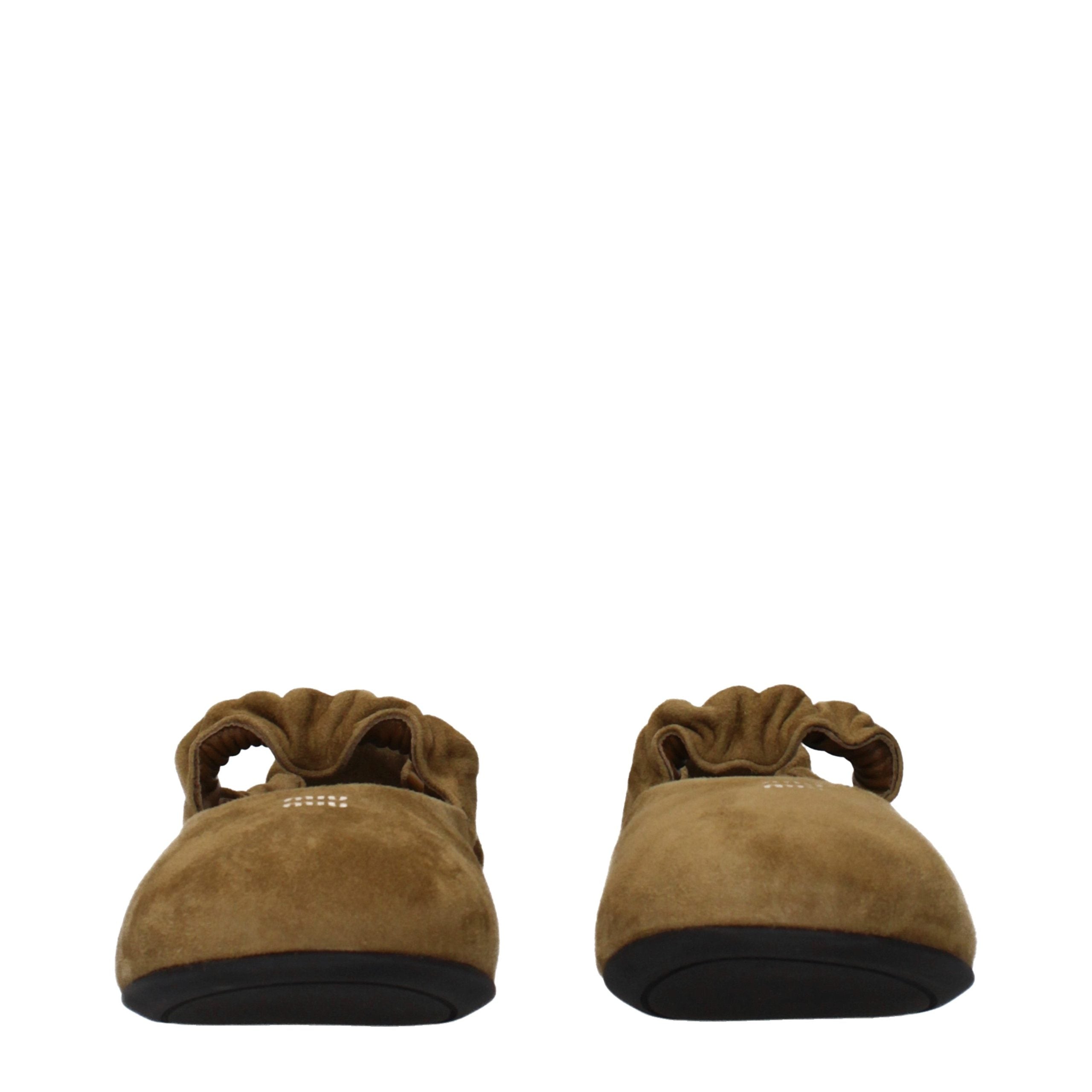 Green Leather Ballet Flats