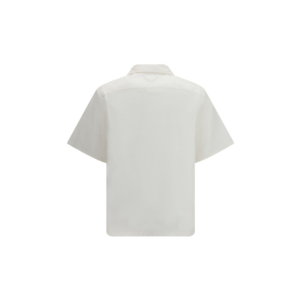 Prada — Chemise bowling blanche imprimé “Cabin”