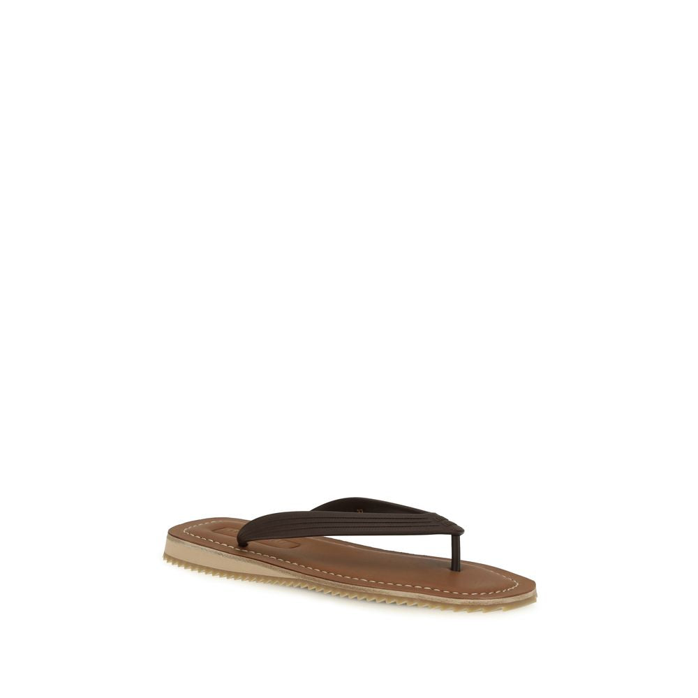 Miu Miu – Sandales flip-flop en cuir