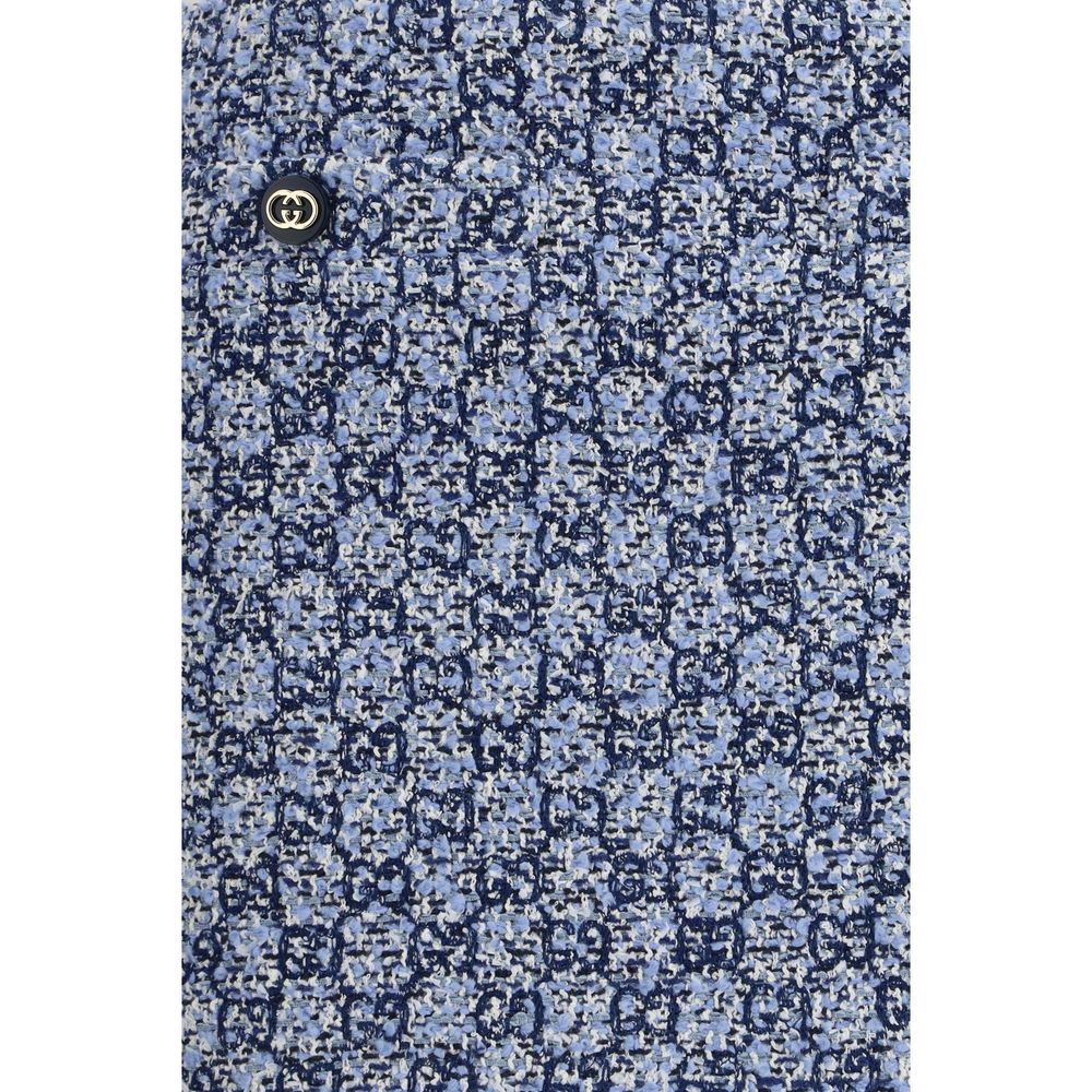 Gucci — Mini-jupe en tweed GG bleu