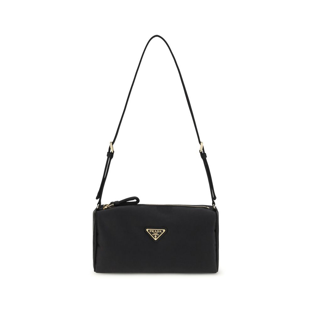 Prada — Sac porté épaule en satin noir