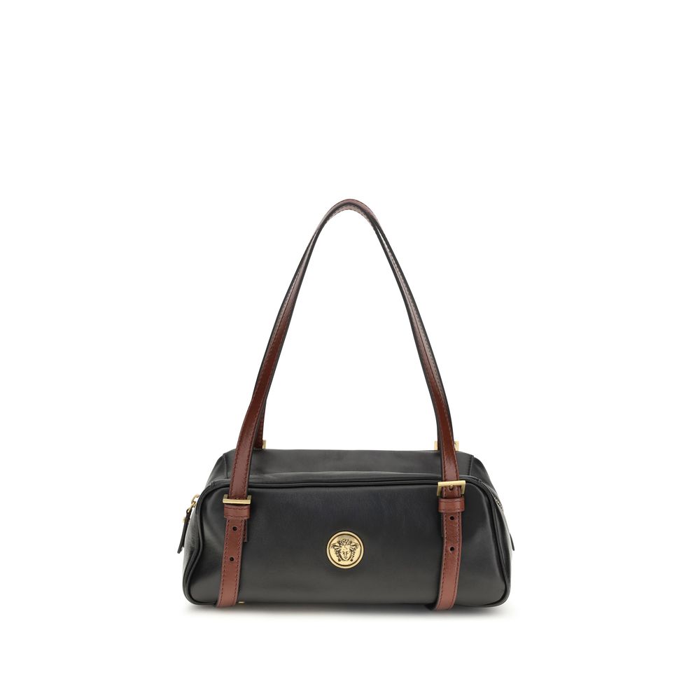 Versace – Sac porté épaule Emblème Bowling en cuir nappa