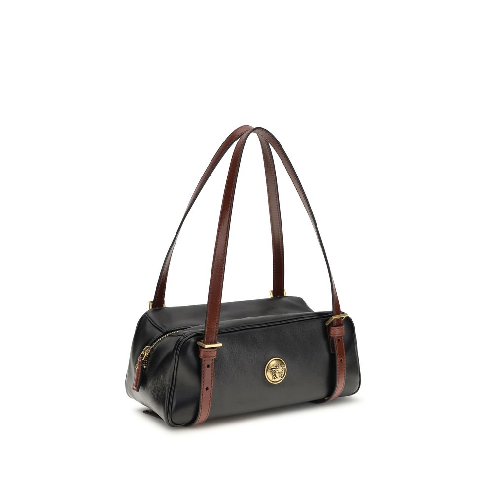 Versace – Sac porté épaule Emblème Bowling en cuir nappa