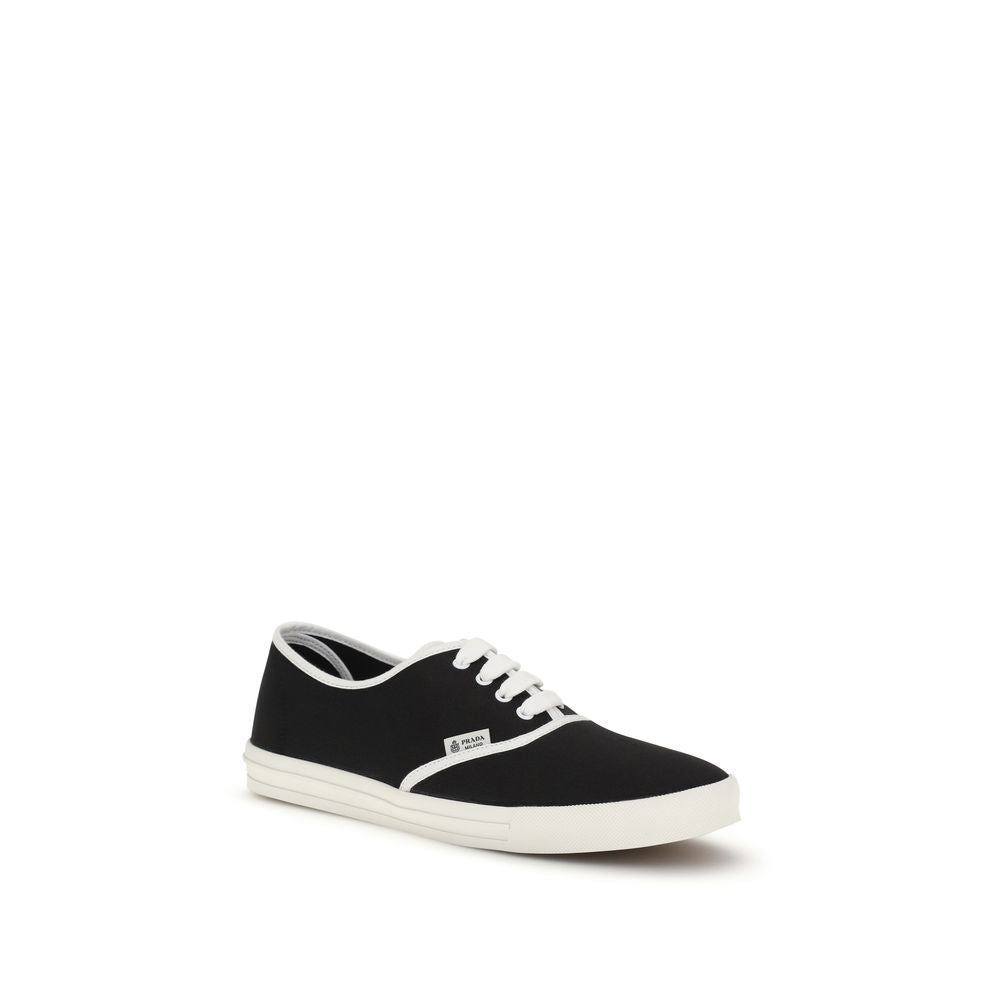 Prada — Sneakers basses en drill de coton noir