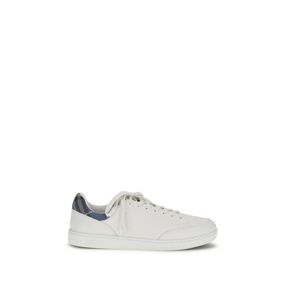 Burberry — Sneakers basses Set en cuir blanc