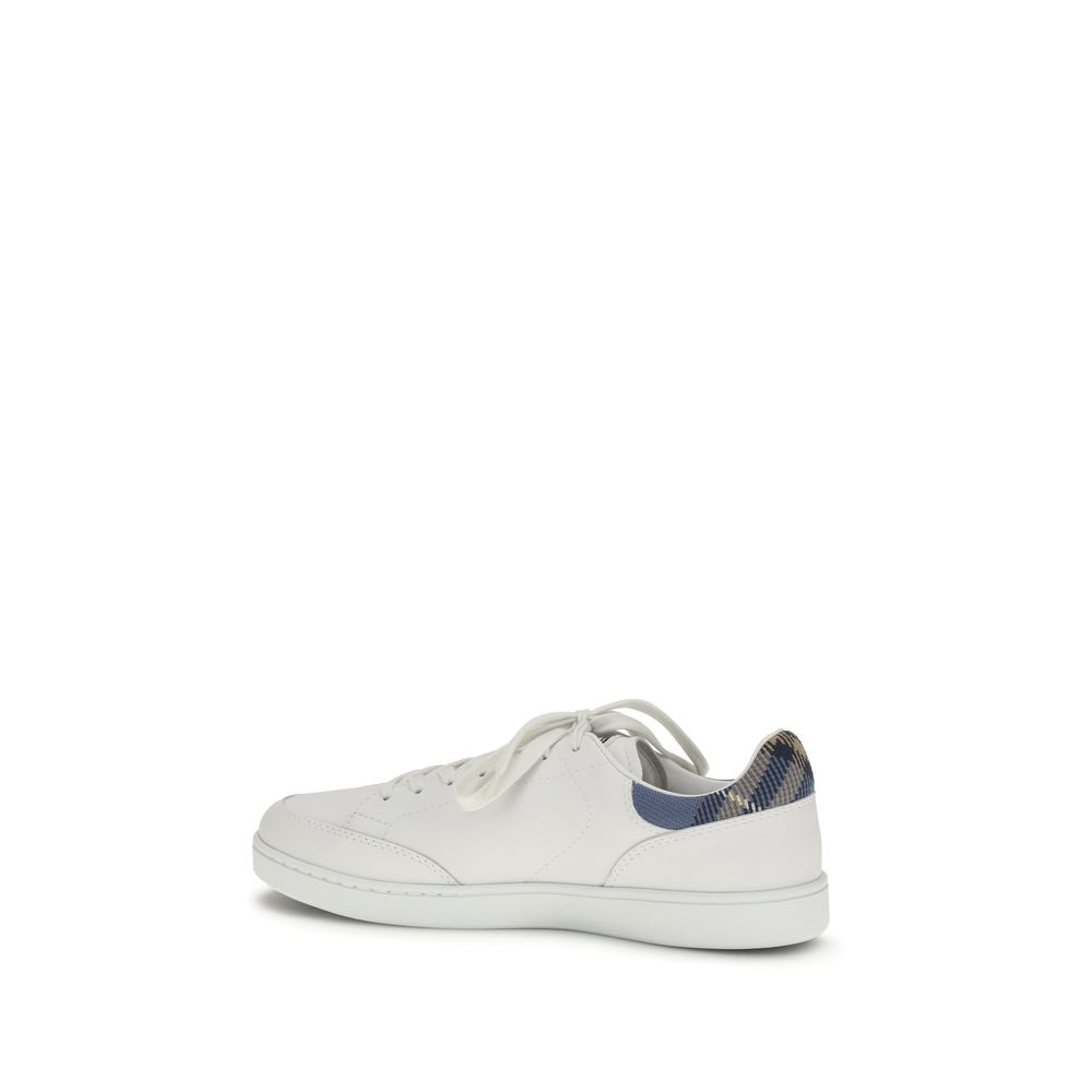 Burberry — Sneakers basses Set en cuir blanc