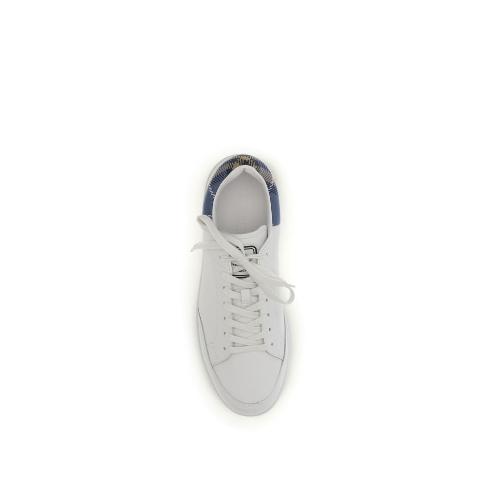 Burberry — Sneakers basses Set en cuir blanc