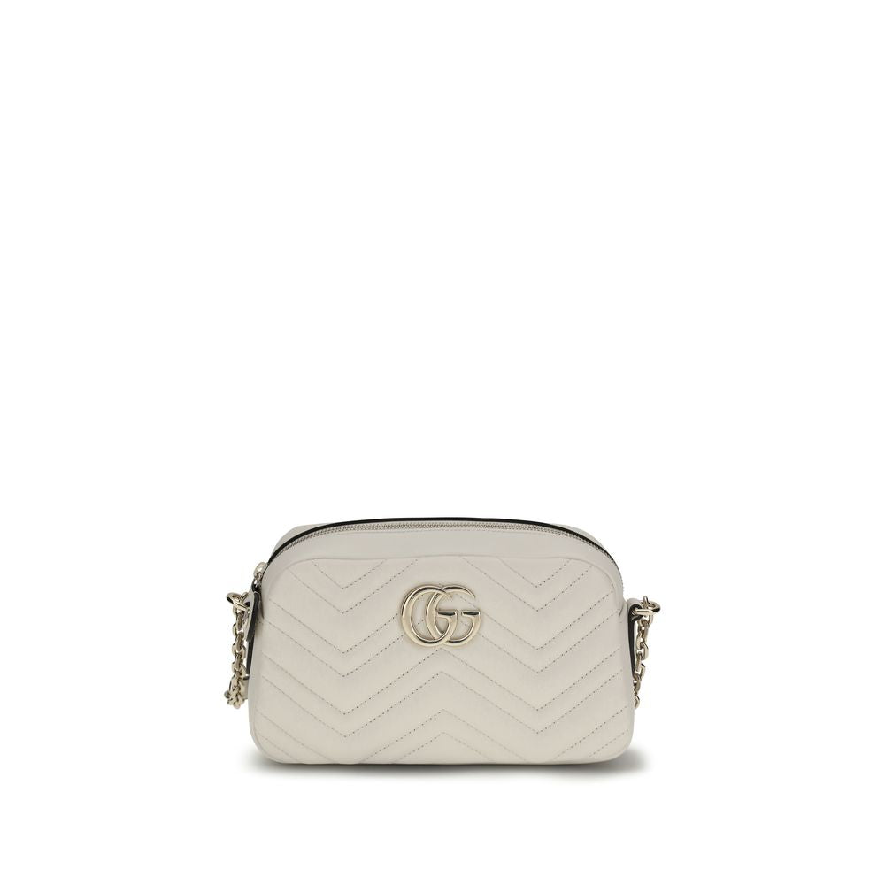 Gucci — Sac porté épaule GG Marmont en cuir blanc