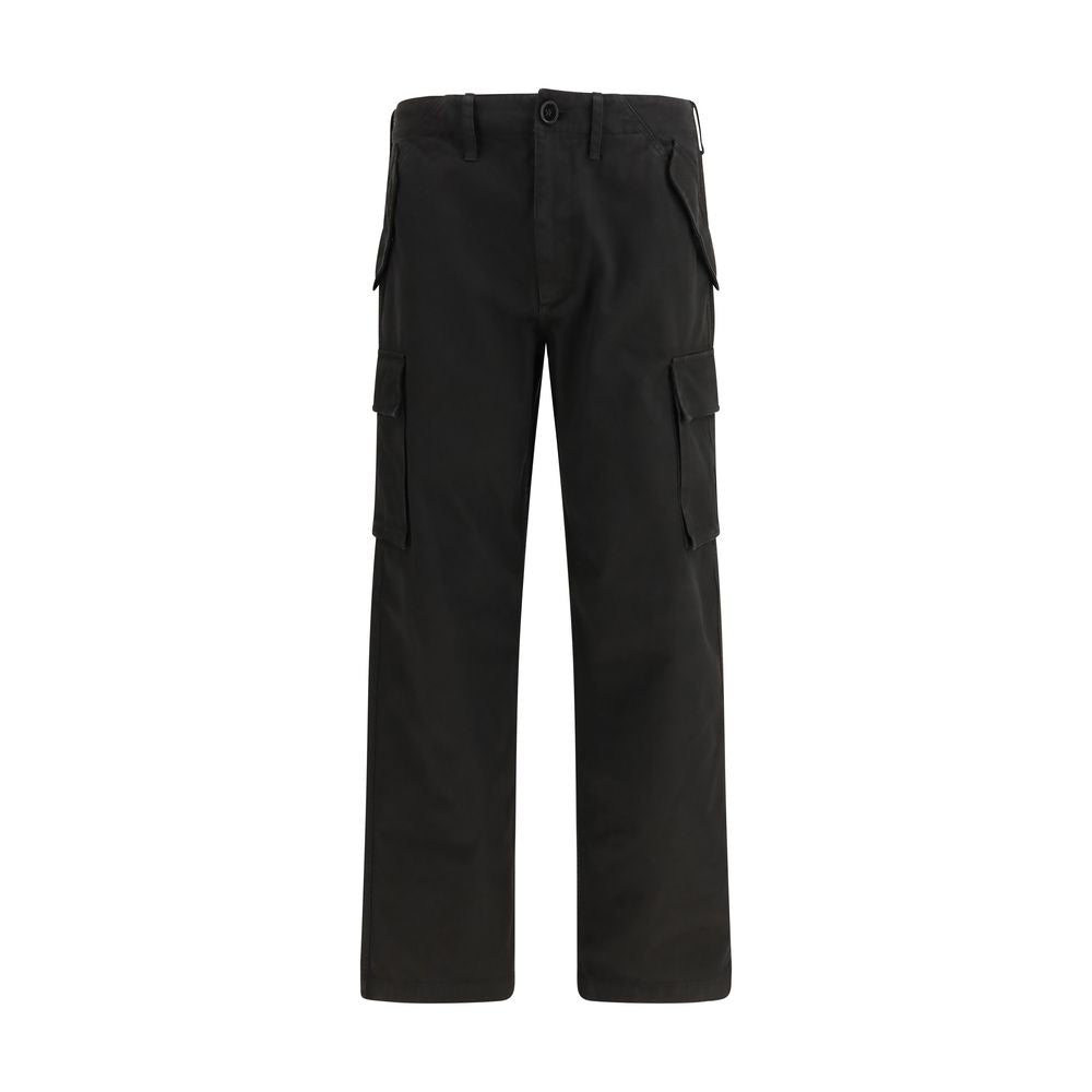 Burberry — Pantalon cargo noir en coton twill