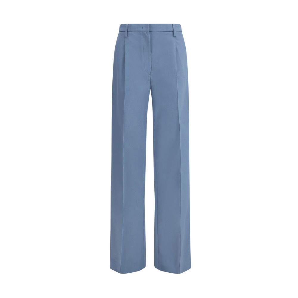 Prada — Pantalon chino bleu en coton (Coupe droite)