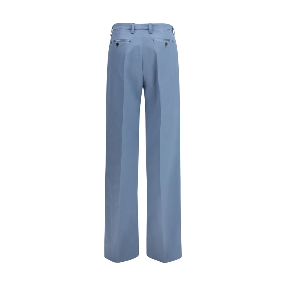 Prada — Pantalon chino bleu en coton (Coupe droite)
