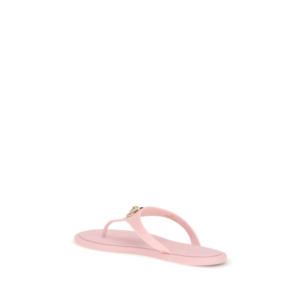 Versace – Sandales thong en caoutchouc avec Medusa