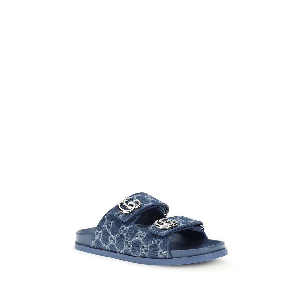 Gucci – Sandales GG Logo en denim