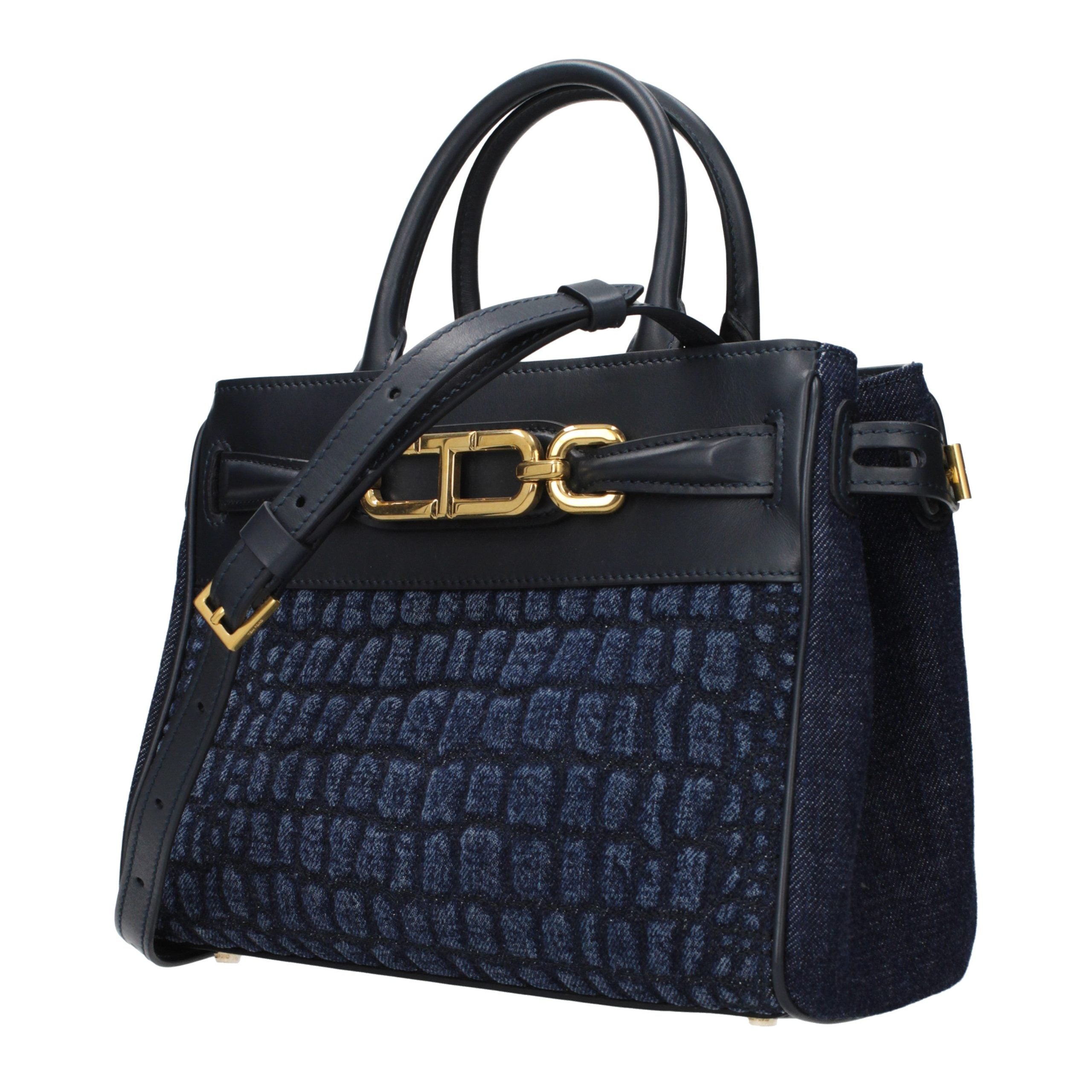 Tom Ford – Sac à main en tissu bleu avec détails signature