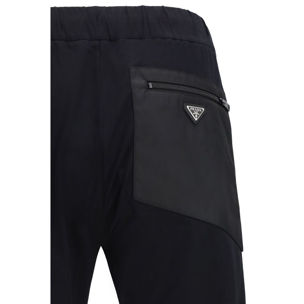 Prada – Pantalon à cordon de serrage avec logo triangle