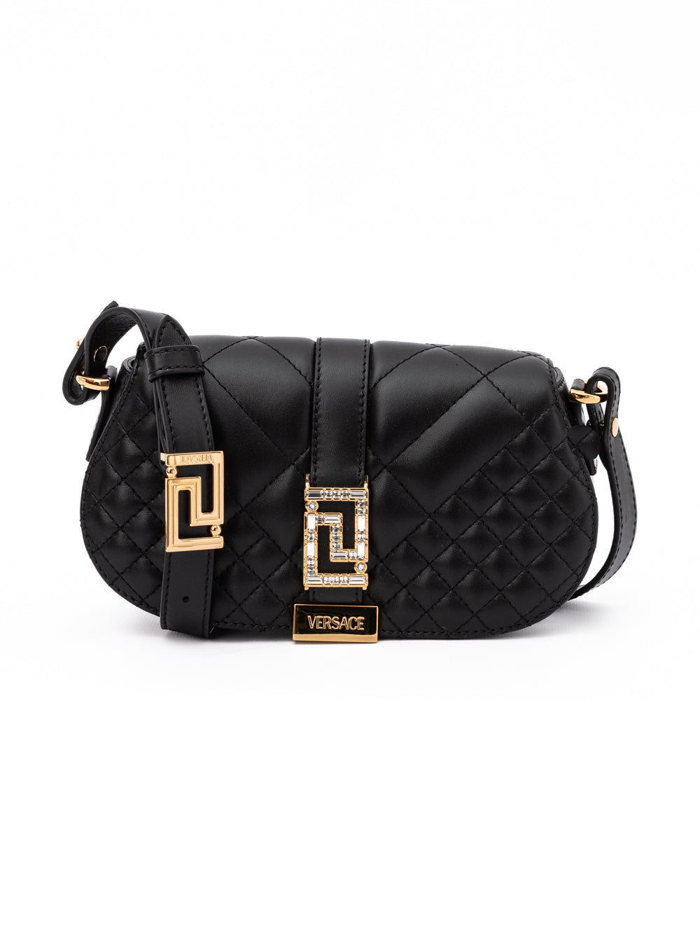 Versace — Sac porté épaule matelassé en cuir d’agneau