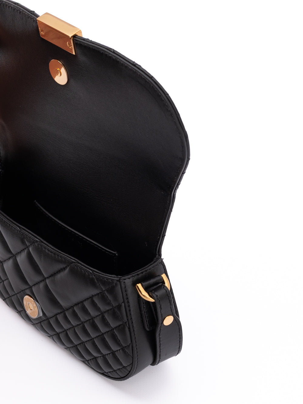 Versace — Sac porté épaule matelassé en cuir d’agneau