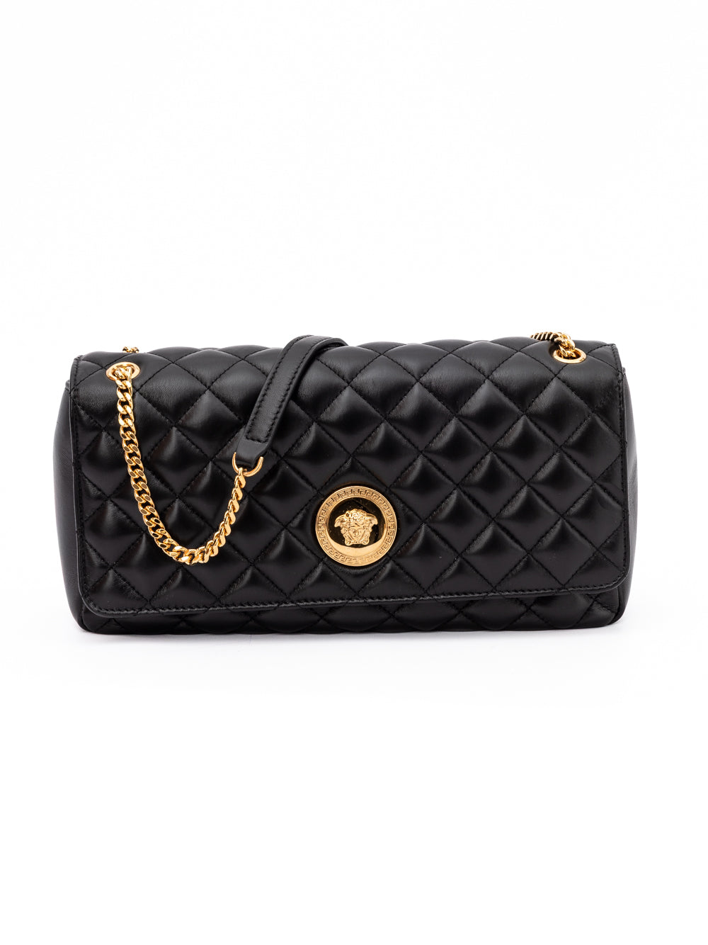 Versace — Sac porté épaule matelassé en cuir