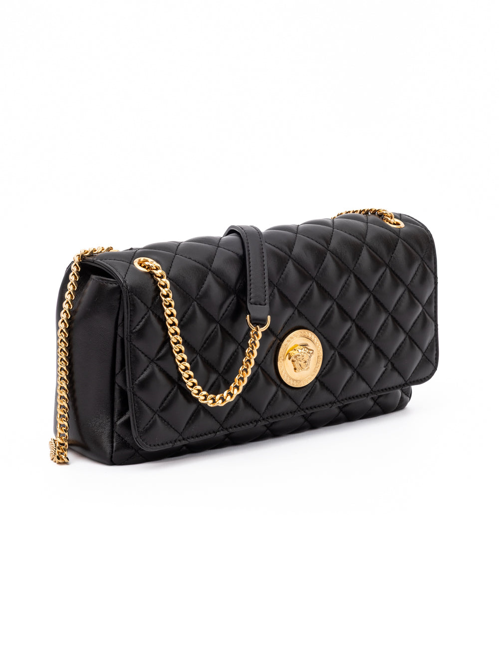 Versace — Sac porté épaule matelassé en cuir