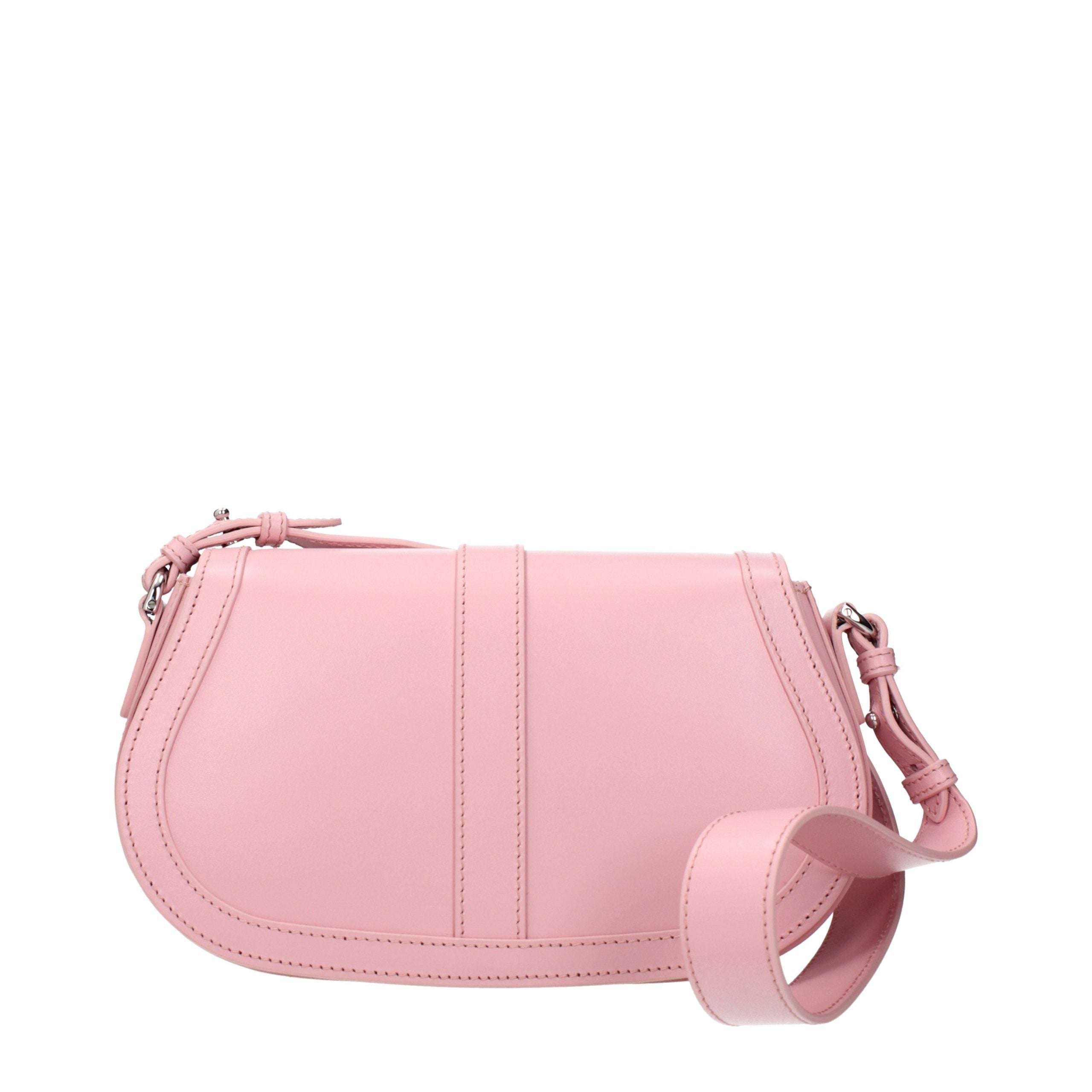 Versace – Sac porté épaule en cuir rose avec logo signature