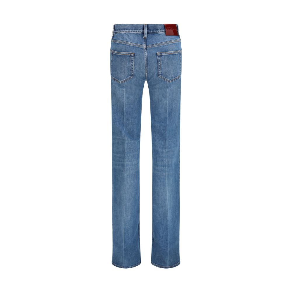 Gucci – Jean flare en denim stretch stonewashed