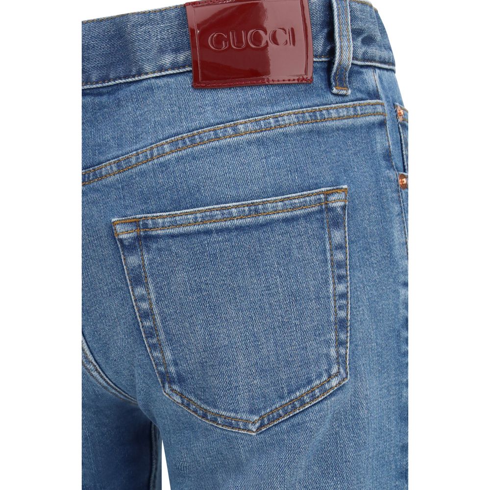 Gucci – Jean flare en denim stretch stonewashed