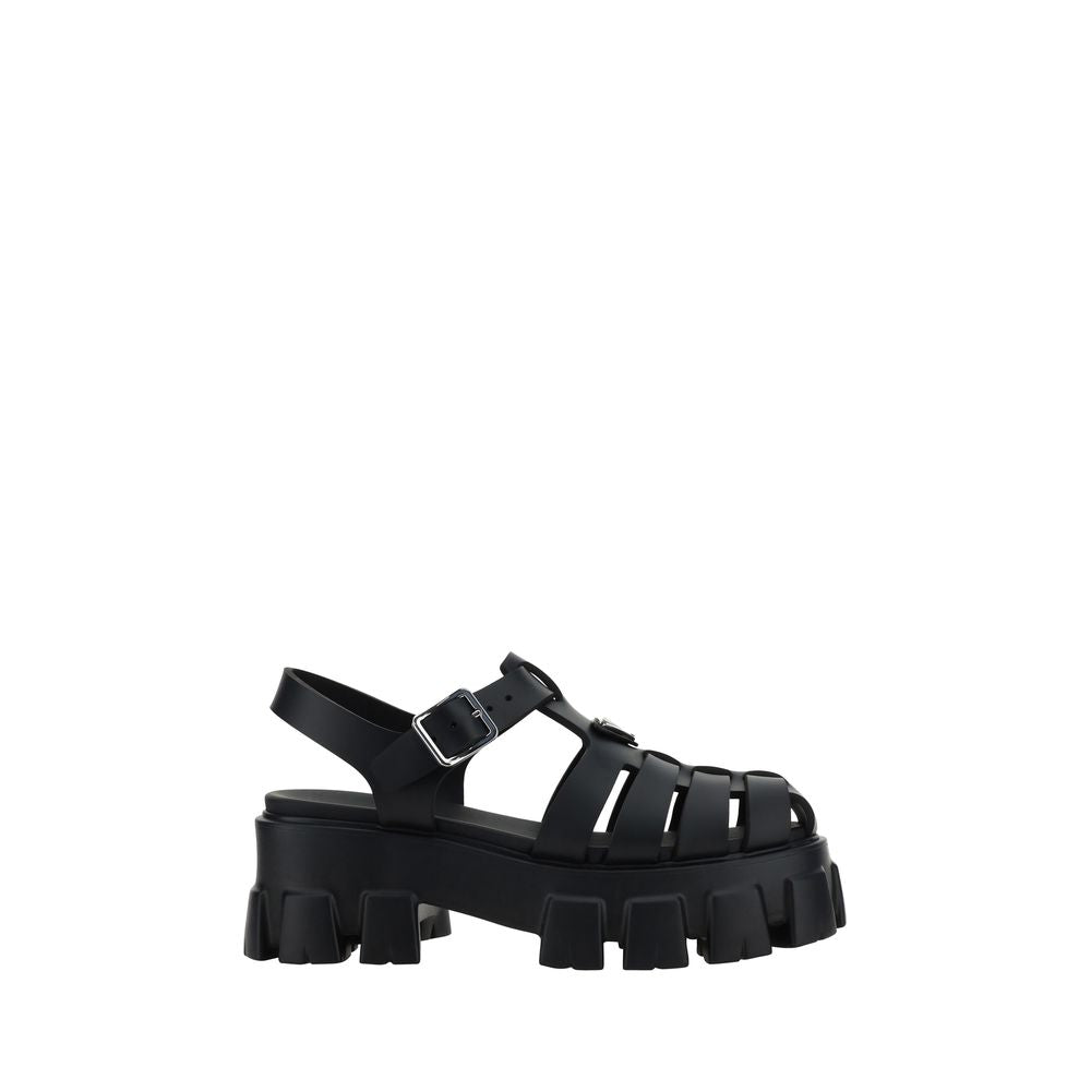 Prada – Sandales oversize à plateforme avec logo triangle