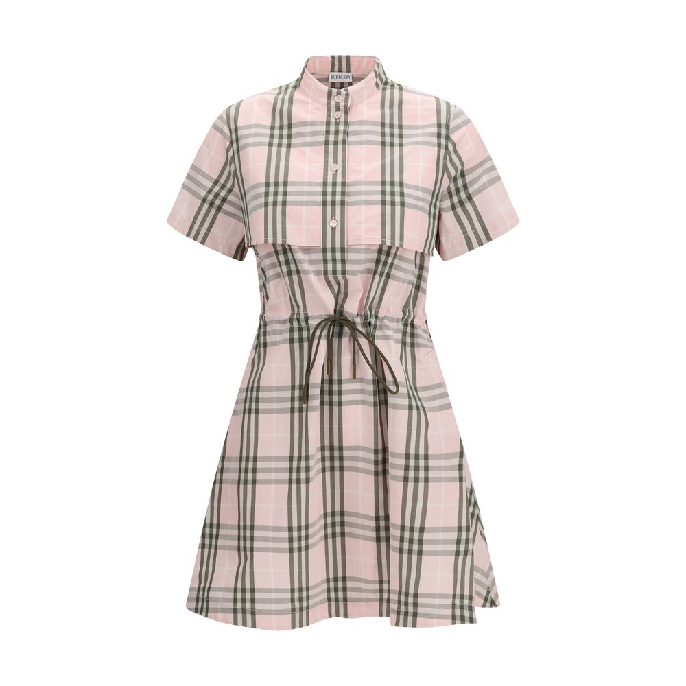 Burberry – Robe Check en coton avec taille ajustable