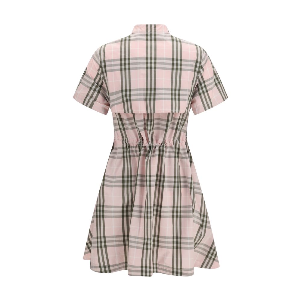 Burberry – Robe Check en coton avec taille ajustable
